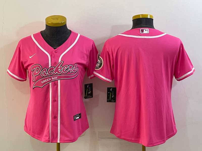 Women's Green Bay Packers Blank Pink With Patch Cool Base Stitched Baseball Jersey,We sell and wholesale Women's Green Bay Packers Blank Pink With Patch Cool Base Stitched Baseball Jersey on line form chian!